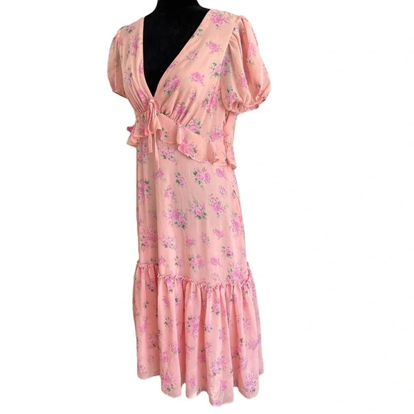 LoveShackFancy x Target Fleur Midi Dress Barbie BarbieCore - Picture 8 of 11